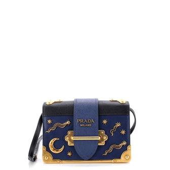 Prada Cahier Crossbody Bag Embellished Leather Small