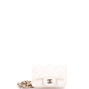 Chanel Classic Flap Chain Belt Bag Quilted Caviar Mini