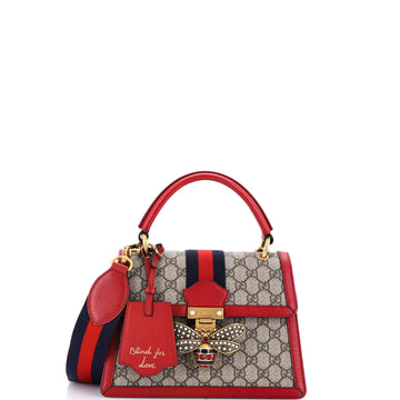 Gucci Queen Margaret Top Handle Bag GG Coated Canvas with Leather Small