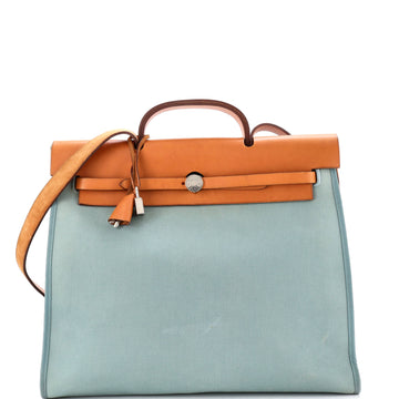 Hermes Herbag Zip Leather and Toile 39