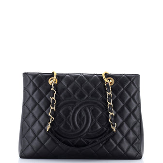 Chanel Grand Shopping Tote Quilted Caviar
