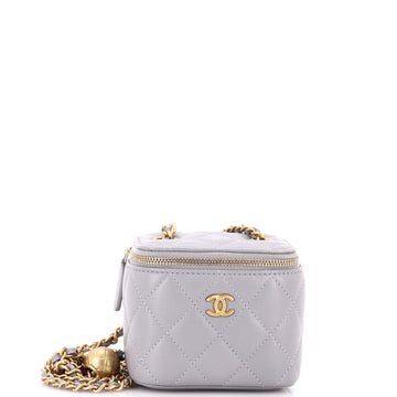 Chanel Pearl Crush Vanity Case with Chain Quilted Lambskin Mini