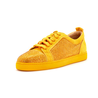 Christian Louboutin Men's Louis Junior Sneakers Strass Embellished Suede