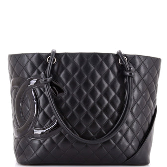 Chanel Cambon Tote Quilted Leather Large