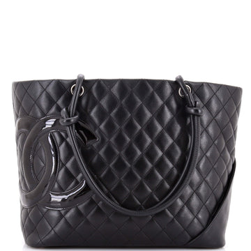 Chanel Cambon Tote Quilted Leather Large