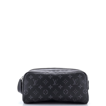 Louis Vuitton Dopp Kit Toiletry Pouch Monogram Eclipse Canvas