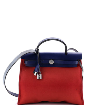 Hermes Herbag Zip Leather and Toile 31