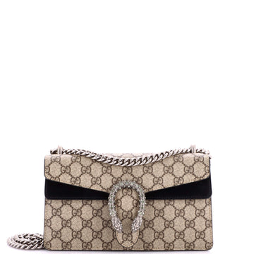 Gucci Dionysus Bag GG Coated Canvas with Crystal Embellished Metal Small