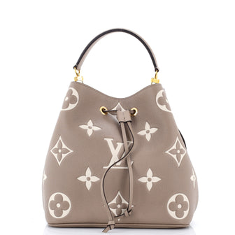 Louis Vuitton NeoNoe Handbag Bicolor Monogram Empreinte Giant MM