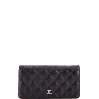 Chanel L-Yen Wallet Quilted Lambskin Long