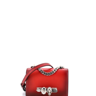 Alexander McQueen Jewelled Flap Satchel Leather Small