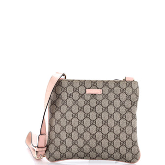 Gucci Zip Top Messenger Bag GG Coated Canvas Small