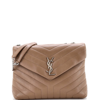 Saint Laurent Loulou Shoulder Bag Matelasse Chevron Leather Medium