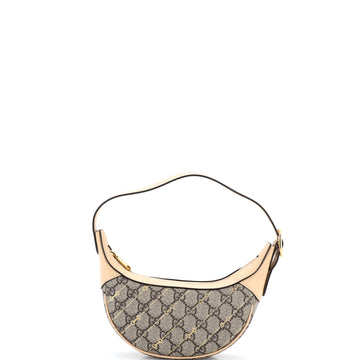 Gucci Ophidia Half Moon Bag Print GG Coated Canvas Mini