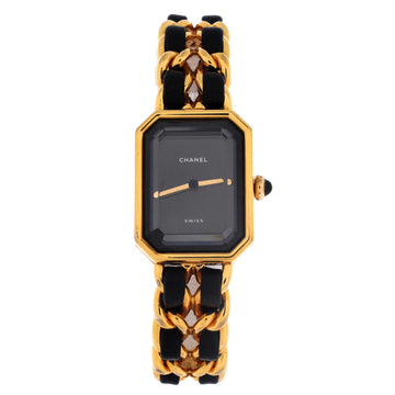 Chanel Premiere Rock Quartz Watch Plated Metal and Leather 20