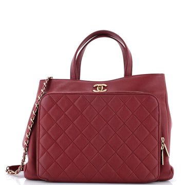 Chanel Business Affinity Tote Quilted Caviar Small