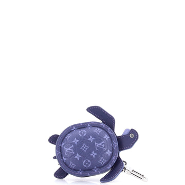 Louis Vuitton Turtle Pouch Bag Charm Monogram Canvas with Leather