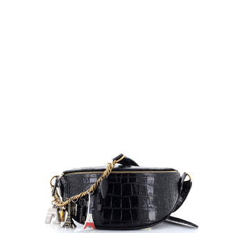 Balenciaga Souvenir Belt Bag Crocodile Embossed Leather XXS