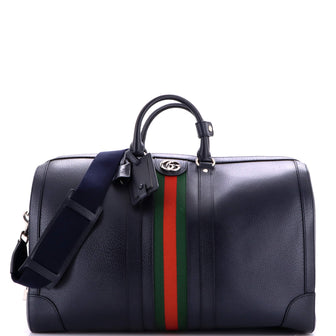 Gucci Savoy Web Convertible Duffle Bag Leather Large