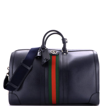 Gucci Savoy Web Convertible Duffle Bag Leather Large