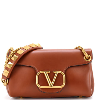 Valentino Garavani Stud Sign Shoulder Bag Leather
