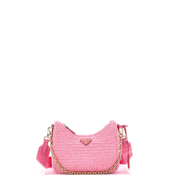 Prada Re-Edition 2005 Shoulder Bag Raffia Small