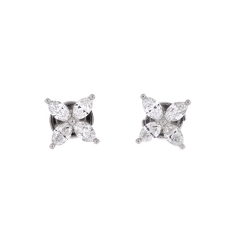 Tiffany & Co. Victoria Stud Earrings Platinum with Diamonds Large