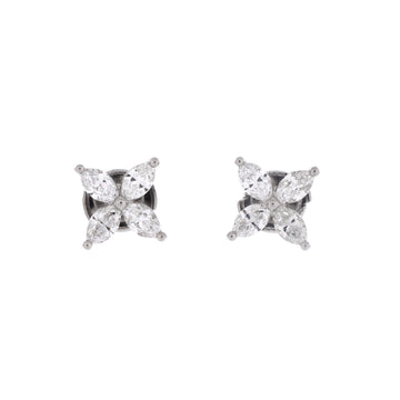 Tiffany & Co. Victoria Stud Earrings Platinum with Diamonds Large