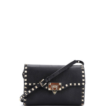 Valentino Garavani Rockstud Flip Lock Flap Bag Leather Small