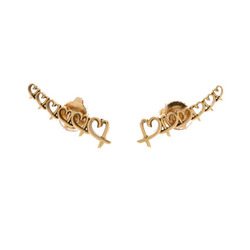 Tiffany & Co. Paloma Picasso 6 Loving Heart Stud Earrings 18K Yellow Gold