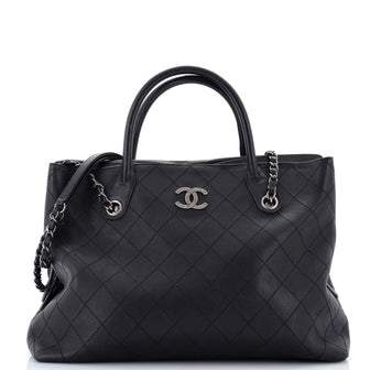Chanel Shopping Tote Quilted Caviar Large