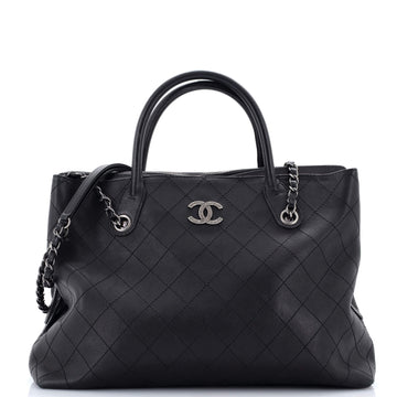 Chanel Shopping Tote Quilted Caviar Large