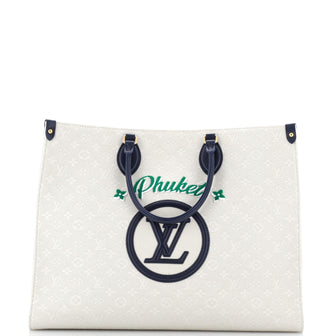 Louis Vuitton OnTheGo Tote Limited Edition Cities Monogram Jacquard and Tuffetage Canvas GM