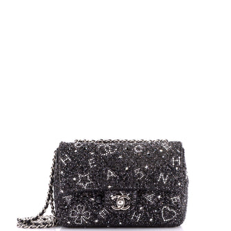 Chanel Classic Flap Bag Crystal Strass Mini