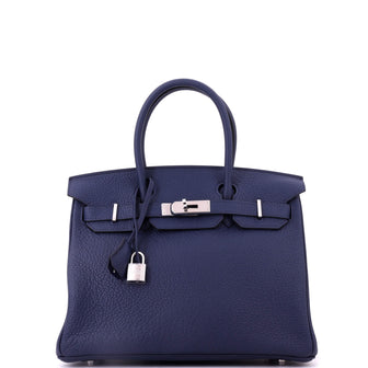 Hermes Birkin Handbag Verso Togo with Palladium Hardware 30