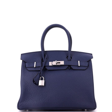 Hermes Birkin Handbag Verso Togo with Palladium Hardware 30