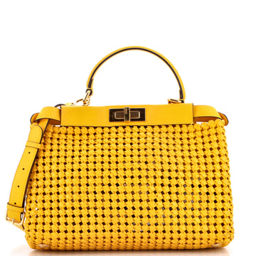 Fendi Peekaboo Bag Braided Leather Regular