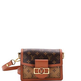 Louis Vuitton Dauphine Shoulder Bag Reverse Monogram Canvas Mini
