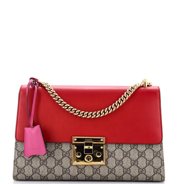 Gucci Padlock Shoulder Bag GG Coated Canvas and Leather Medium