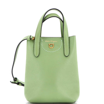 Salvatore Ferragamo Gancini Tote Leather Mini