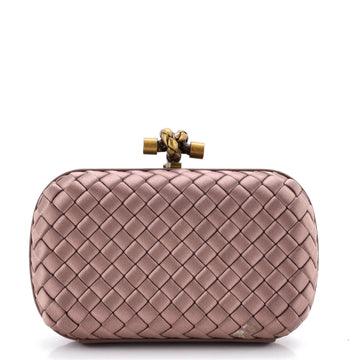 Bottega Veneta Box Knot Clutch Intrecciato Satin Small
