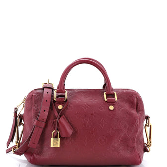 Louis Vuitton Speedy Bandouliere Bag Monogram Empreinte Leather 25
