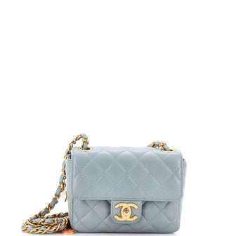 Chanel Casino Royale Charms Square Flap Bag Quilted Lambskin with Enamel Mini