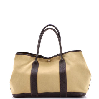 Hermes Garden Party Tote Toile and Leather 36