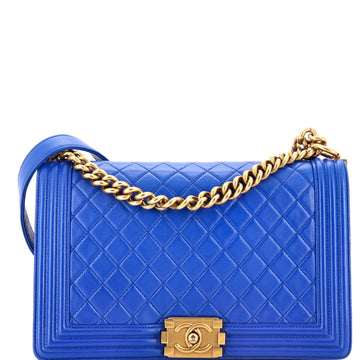 Chanel Boy Flap Bag Quilted Calfskin New Medium