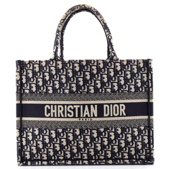 Christian Dior Book Tote Oblique Canvas Medium