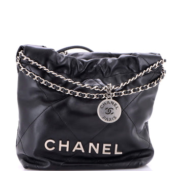Chanel 22 Chain Hobo Quilted Calfskin Mini