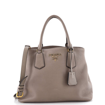 Prada Cuir Double Tote Leather Medium