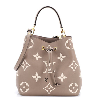 Louis Vuitton NeoNoe Handbag Bicolor Monogram Empreinte Giant MM