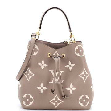 Louis Vuitton NeoNoe Handbag Bicolor Monogram Empreinte Giant MM